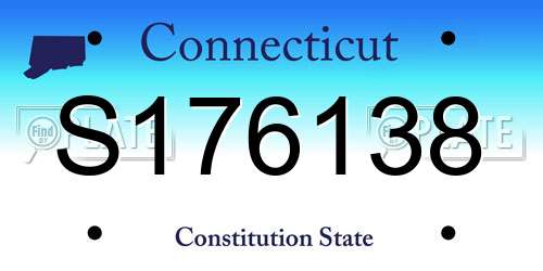 S176138 Connecticut License Plate