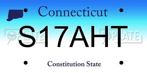 S17AHT Connecticut License Plate