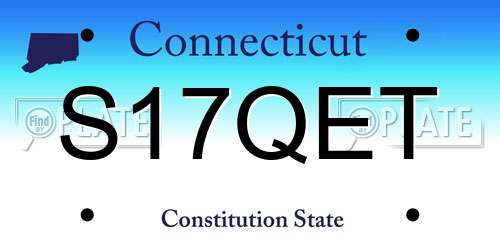 S17QET Connecticut License Plate
