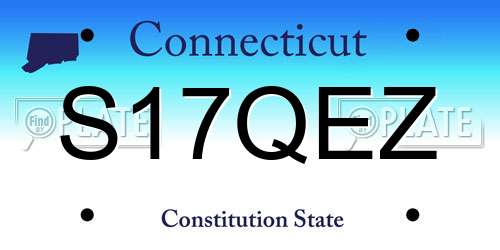 S17QEZ Connecticut License Plate