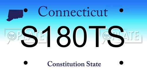 S180TS Connecticut License Plate