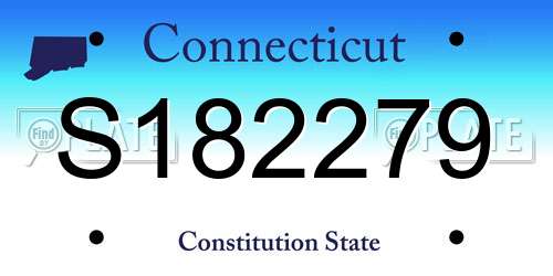 S182279 Connecticut License Plate