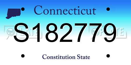 S182779 Connecticut License Plate
