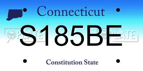 S185BE Connecticut License Plate