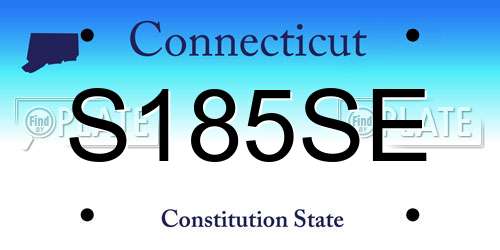 S185SE Connecticut License Plate