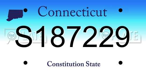S187229 Connecticut License Plate