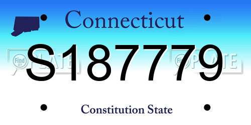 S187779 Connecticut License Plate