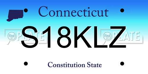 S18KLZ Connecticut License Plate