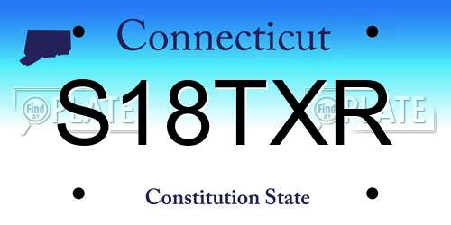 S18TXR Connecticut License Plate