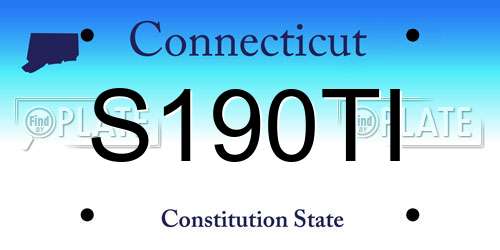 S190TI Connecticut License Plate