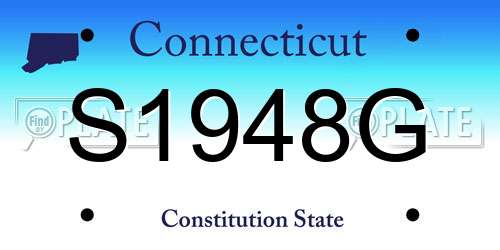 S1948G Connecticut License Plate