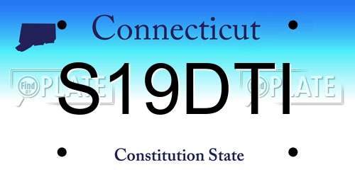 S19DTI Connecticut License Plate