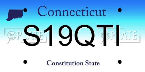 S19QTI Connecticut License Plate