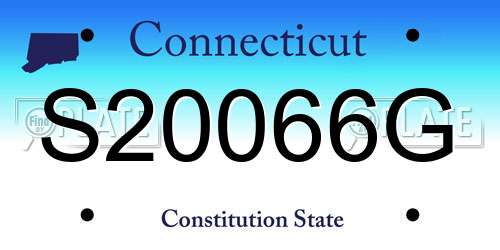 S20066G Connecticut License Plate