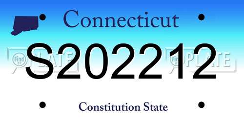 S202212 Connecticut License Plate