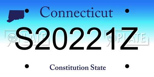 S20221Z Connecticut License Plate