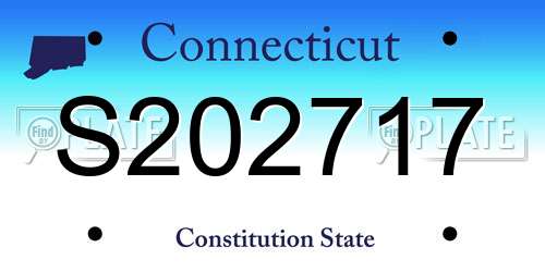 S202717 Connecticut License Plate