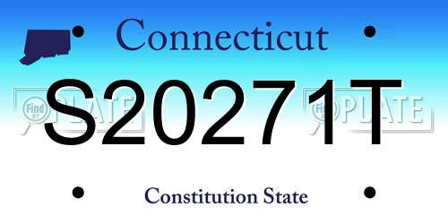 S20271T Connecticut License Plate