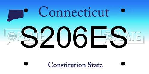 S206ES Connecticut License Plate