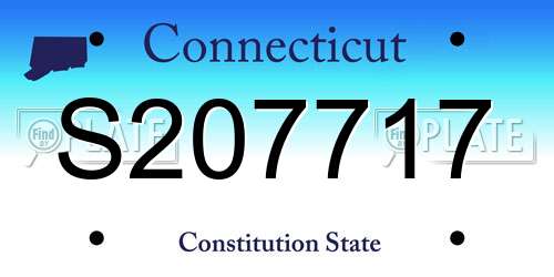 S207717 Connecticut License Plate