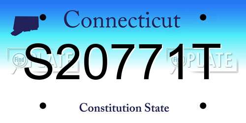 S20771T Connecticut License Plate