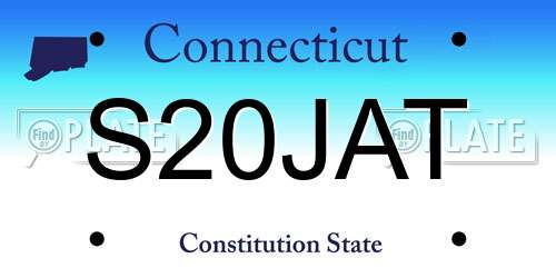 S20JAT Connecticut License Plate