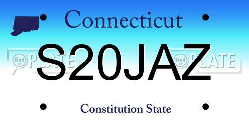 S20JAZ Connecticut License Plate