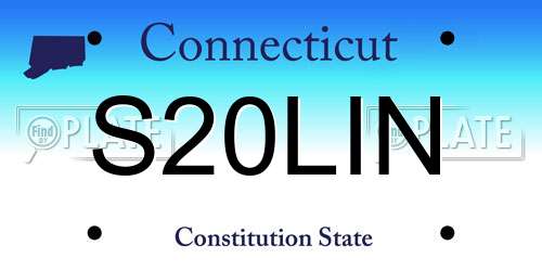 S20LIN Connecticut License Plate
