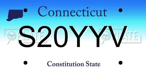 S20YYV Connecticut License Plate