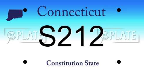 S212 Connecticut License Plate