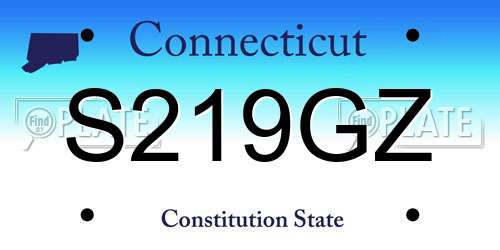 S219GZ Connecticut License Plate