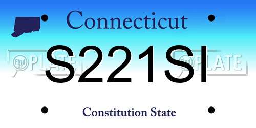 S221SI Connecticut License Plate
