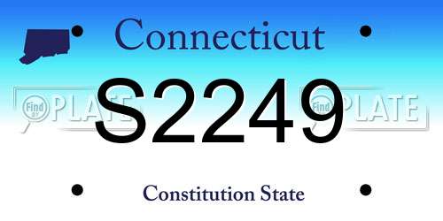 S2249 Connecticut License Plate
