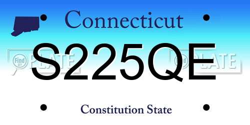 S225QE Connecticut License Plate
