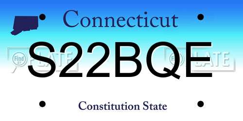 S22BQE Connecticut License Plate