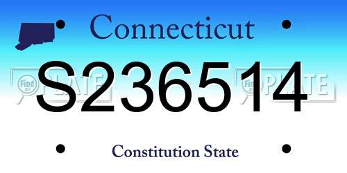S236514 Connecticut License Plate