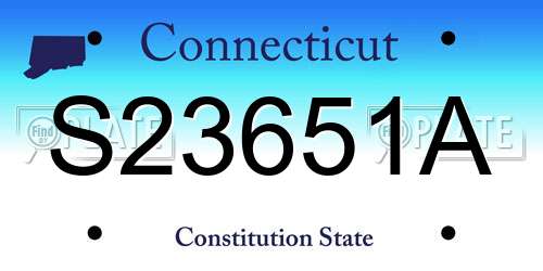S23651A Connecticut License Plate