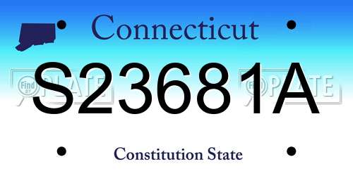 S23681A Connecticut License Plate
