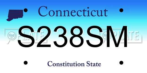 S238SM Connecticut License Plate