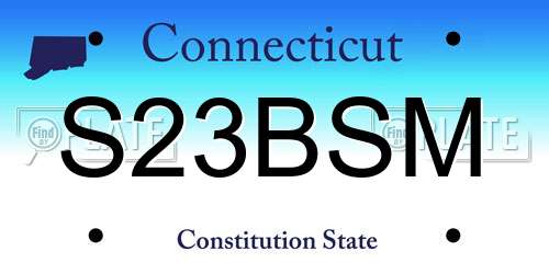 S23BSM Connecticut License Plate