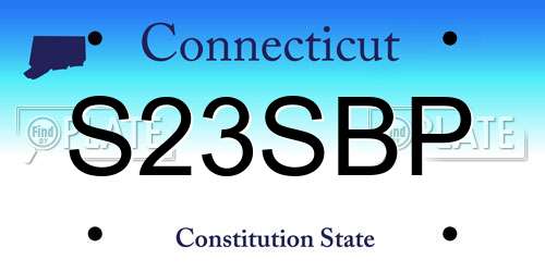 S23SBP Connecticut License Plate
