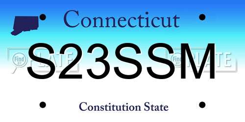 S23SSM Connecticut License Plate