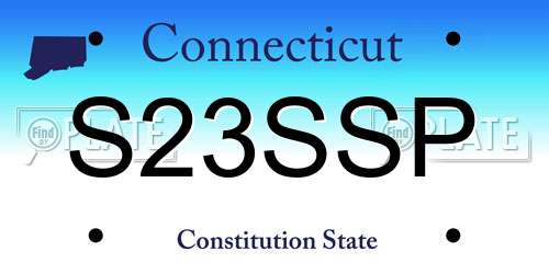 S23SSP Connecticut License Plate