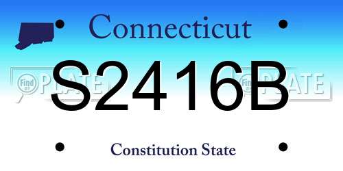 S2416B Connecticut License Plate