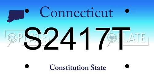 S2417T Connecticut License Plate