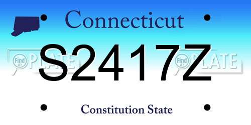 S2417Z Connecticut License Plate