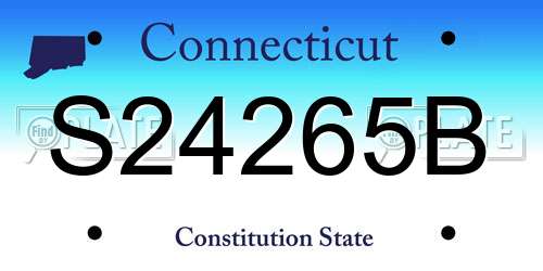 S24265B Connecticut License Plate
