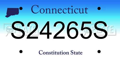 S24265S Connecticut License Plate