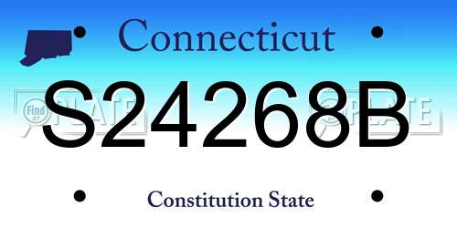 S24268B Connecticut License Plate