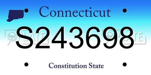 S243698 Connecticut License Plate